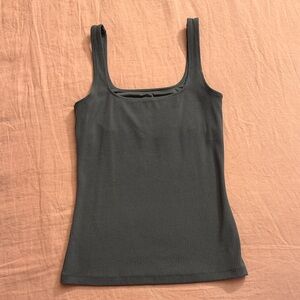 Alo Women's Brown Ribbed Tank Top